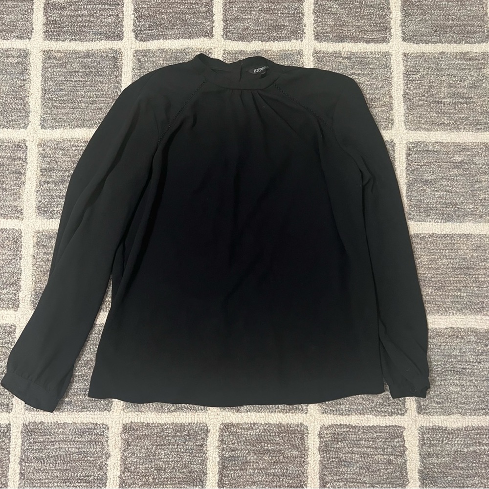EXPRESS - size large black button back blouse